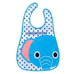 Babyhug Bibs Waterproof Elephant Print - Blue