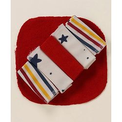Babyhug Striped Wash Cloths Pack of 6- Multicolor