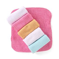 Babyhug Solid Colours Wash Clothes Pack of 6- Multicolor