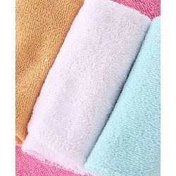 Babyhug Solid Colours Wash Clothes Pack of 6- Multicolor
