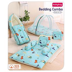 Babyhug Premium Bedding Super Save Combo Set of 3 Duck Print - Blue