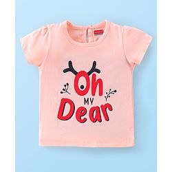 Babyhug 100% Cotton Knit Half Sleeves Tee With Puppy Graphics Pack Of 3- Multicolour
