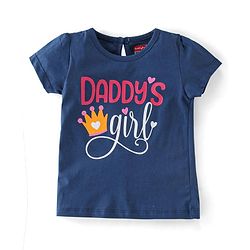 Babyhug 100% Cotton Knit Half Sleeves Tee With Floral & Text Graphics Pack of 5- Pink Grey & Blue