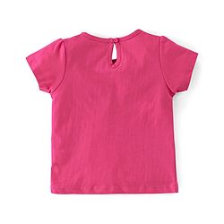 Babyhug 100% Cotton Knit Half Sleeves Tee With Floral & Text Graphics Pack of 5- Pink Grey & Blue