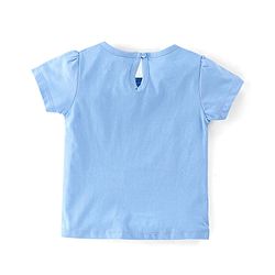 Babyhug 100% Cotton Knit Half Sleeves Tee With Floral & Text Graphics Pack of 5- Pink Grey & Blue
