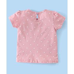 Babyhug 100% Cotton Knit Half Sleeves Tee With Floral & Text Graphics Pack of 5- Pink Grey & Blue