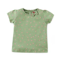 Babyhug 100% Cotton Knit Half Sleeves Top Floral Print Pack Of 2 - Multicolor