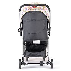 Babyhug Travel Compact Baby Stroller with Reversible Handle Adjustable Backrest & Canopy - Yellow| Concealed Link Brake| Suspension Wheels