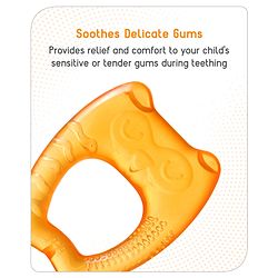 Babyhug Water Filled Owl Shape Teether -Orange