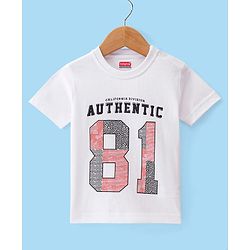 Babyhug Full Sleeves Solid Colour Party Wear Blazer with Graphic Printed T-Shirt - Peach