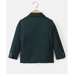 Babyhug Full Sleeves Party Wear Blazer with Graphic Printed T-Shirt - Green