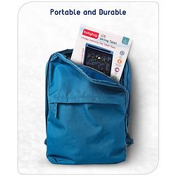 Babyhug LCD Writing Tablet - Black | High-Quality Multicolor LCD Screen | Doodling & Early Learning | Promotes Eye-Hand Coordination, Motor And Emotional Growth | BIS Certified