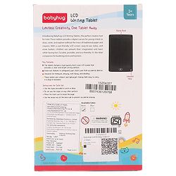 Babyhug LCD Writing Tablet - Black | High-Quality Multicolor LCD Screen | Doodling & Early Learning | Promotes Eye-Hand Coordination, Motor And Emotional Growth | BIS Certified
