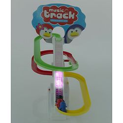 Babyhug Happy Penguin Track Playset with Music & Lights Multicolor |Racing Track With Penguins Climbing & Sliding | Encourage Active Play & Visual Tracking skill Development |Multicolor | BIS Certifed