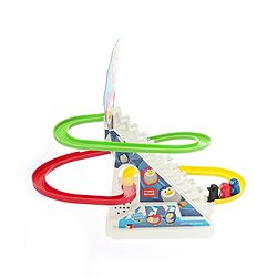 Babyhug Happy Penguin Track Playset with Music & Lights Multicolor |Racing Track With Penguins Climbing & Sliding | Encourage Active Play & Visual Tracking skill Development |Multicolor | BIS Certifed