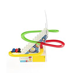 Babyhug Happy Penguin Track Playset with Music & Lights Multicolor |Racing Track With Penguins Climbing & Sliding | Encourage Active Play & Visual Tracking skill Development |Multicolor | BIS Certifed