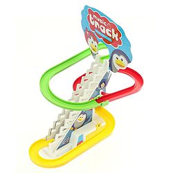 Babyhug Happy Penguin Track Playset with Music & Lights Multicolor |Racing Track With Penguins Climbing & Sliding | Encourage Active Play & Visual Tracking skill Development |Multicolor | BIS Certifed