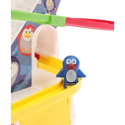 Babyhug Happy Penguin Track Playset with Music & Lights Multicolor |Racing Track With Penguins Climbing & Sliding | Encourage Active Play & Visual Tracking skill Development |Multicolor | BIS Certifed