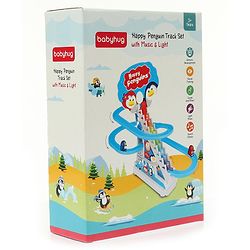Babyhug Happy Penguin Track Playset with Music & Lights Multicolor |Racing Track With Penguins Climbing & Sliding | Encourage Active Play & Visual Tracking skill Development |Multicolor | BIS Certifed