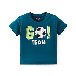 Babyhug 100% Cotton Knit Half Sleeves T-Shirt Stripes & Soccer Ball Graphics Pack Of 3 - Multicolor