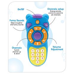 Babyhug Musical TV Remote Control Toy - Colour May Vary | Fun Sound & Light Toy for Kids | Encourages Sensory Development | Child-Safe & Non-Toxic | Ideal Gift for 3+ Months | BIS Certified