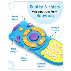 Babyhug Musical TV Remote Control Toy - Colour May Vary | Fun Sound & Light Toy for Kids | Encourages Sensory Development | Child-Safe & Non-Toxic | Ideal Gift for 3+ Months | BIS Certified