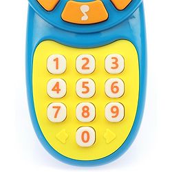 Babyhug Musical TV Remote Control Toy - Colour May Vary | Fun Sound & Light Toy for Kids | Encourages Sensory Development | Child-Safe & Non-Toxic | Ideal Gift for 3+ Months | BIS Certified
