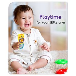 Babyhug Musical TV Remote Control Toy - Colour May Vary | Fun Sound & Light Toy for Kids | Encourages Sensory Development | Child-Safe & Non-Toxic | Ideal Gift for 3+ Months | BIS Certified