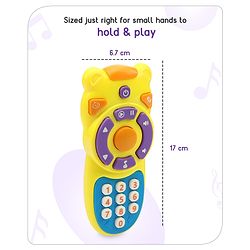 Babyhug Musical TV Remote Control Toy - Colour May Vary | Fun Sound & Light Toy for Kids | Encourages Sensory Development | Child-Safe & Non-Toxic | Ideal Gift for 3+ Months | BIS Certified