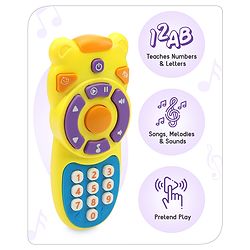 Babyhug Musical TV Remote Control Toy - Colour May Vary | Fun Sound & Light Toy for Kids | Encourages Sensory Development | Child-Safe & Non-Toxic | Ideal Gift for 3+ Months | BIS Certified