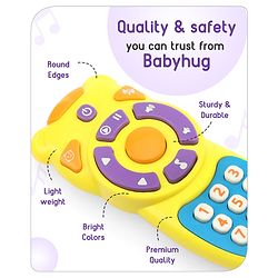 Babyhug Musical TV Remote Control Toy - Colour May Vary | Fun Sound & Light Toy for Kids | Encourages Sensory Development | Child-Safe & Non-Toxic | Ideal Gift for 3+ Months | BIS Certified
