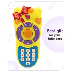 Babyhug Musical TV Remote Control Toy - Colour May Vary | Fun Sound & Light Toy for Kids | Encourages Sensory Development | Child-Safe & Non-Toxic | Ideal Gift for 3+ Months | BIS Certified