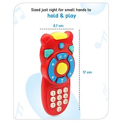 Babyhug Musical TV Remote Control Toy - Colour May Vary | Fun Sound & Light Toy for Kids | Encourages Sensory Development | Child-Safe & Non-Toxic | Ideal Gift for 3+ Months | BIS Certified