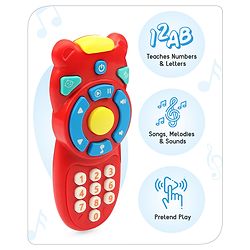 Babyhug Musical TV Remote Control Toy - Colour May Vary | Fun Sound & Light Toy for Kids | Encourages Sensory Development | Child-Safe & Non-Toxic | Ideal Gift for 3+ Months | BIS Certified