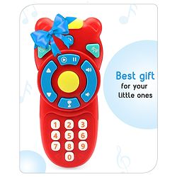 Babyhug Musical TV Remote Control Toy - Colour May Vary | Fun Sound & Light Toy for Kids | Encourages Sensory Development | Child-Safe & Non-Toxic | Ideal Gift for 3+ Months | BIS Certified