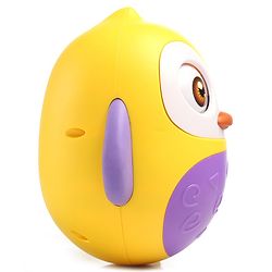 Babyhug Penguin Musical Push and Shake Eye Blinking Blue Roly Poly| Wobbling Bell Sounds For 8 Months+| Child Safe Material| Gifting Toy| BIS Certified