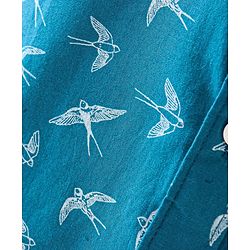 Babyhug 100% Cotton Half Sleeves Shirt Bird Print - Blue