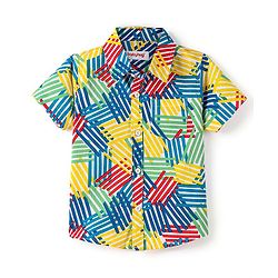 Babyhug Cotton Knit Half Sleeves Striped Shirt - Multicolour