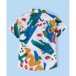 Babyhug Cotton Knit Half Sleeves Abstract Printed Shirt - Multicolour