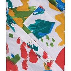 Babyhug Cotton Knit Half Sleeves Abstract Printed Shirt - Multicolour