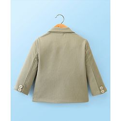 Babyhug Full Sleeves Solid Colour Party Wear Blazer with Graphic Printed T-Shirt - Forest Green