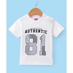 Babyhug Full Sleeves Solid Colour Party Wear Blazer with Graphic Printed T-Shirt - Blue