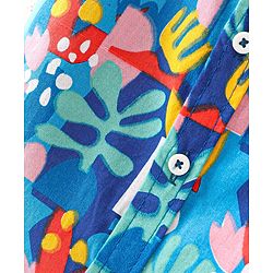 Babyhug 100% Cotton Half Sleeves Shirt Abstract Print - Blue