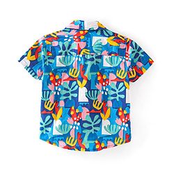 Babyhug 100% Cotton Half Sleeves Shirt Abstract Print - Blue