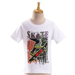Babyhug Full Sleeves Party Wear Blazer With Graphic Printed T-Shirt - Green & White
