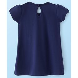 Babyhug 100% Cotton Single Jersey Knit Half Sleeves Frock Butterfly Print Pack Of 2 - Blue & White