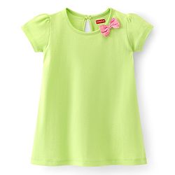 Babyhug 100% Cotton Single Jersey Knit Half Sleeves Frock Floral Print Pack Of 2 - Pink & Green