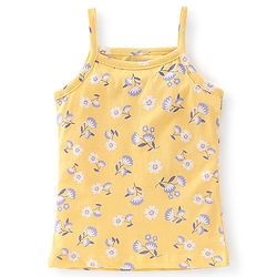 Babyhug 100% Cotton Knit Sleeveless Slips Floral Print Pack of 3 - Multicolor
