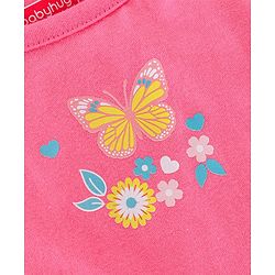 Babyhug 100% Cotton Knit Sleeveless Slips Butterfly Print Pack of 3 - Multicolor