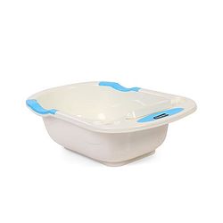 Babyhug Large Size Bath Tub With Bath Tray Animals Print - Off White Blue